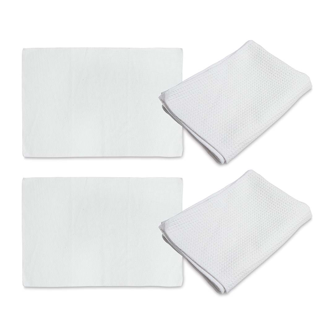 Open in modal - Craft Express Sublimation Printing Towels - Waffle Kitchen Towel, 16" x 24", Pkg of 4 (out of packaging)