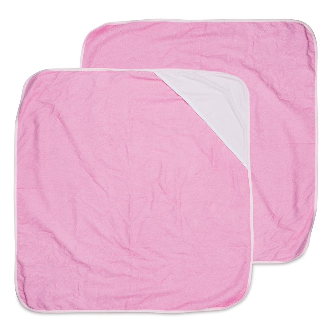 Open in modal - Craft Express Sublimation Printing Baby Products - Hooded Towel, Pink, Pkg of 2 (out of packaging)