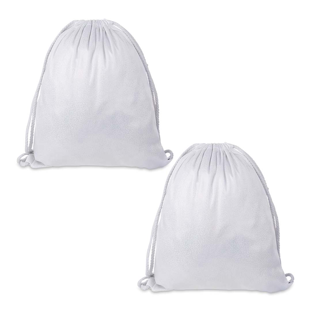 Open in modal - Craft Express Sublimation Printing Drawstring Backpacks - Glitter, Pkg of 2