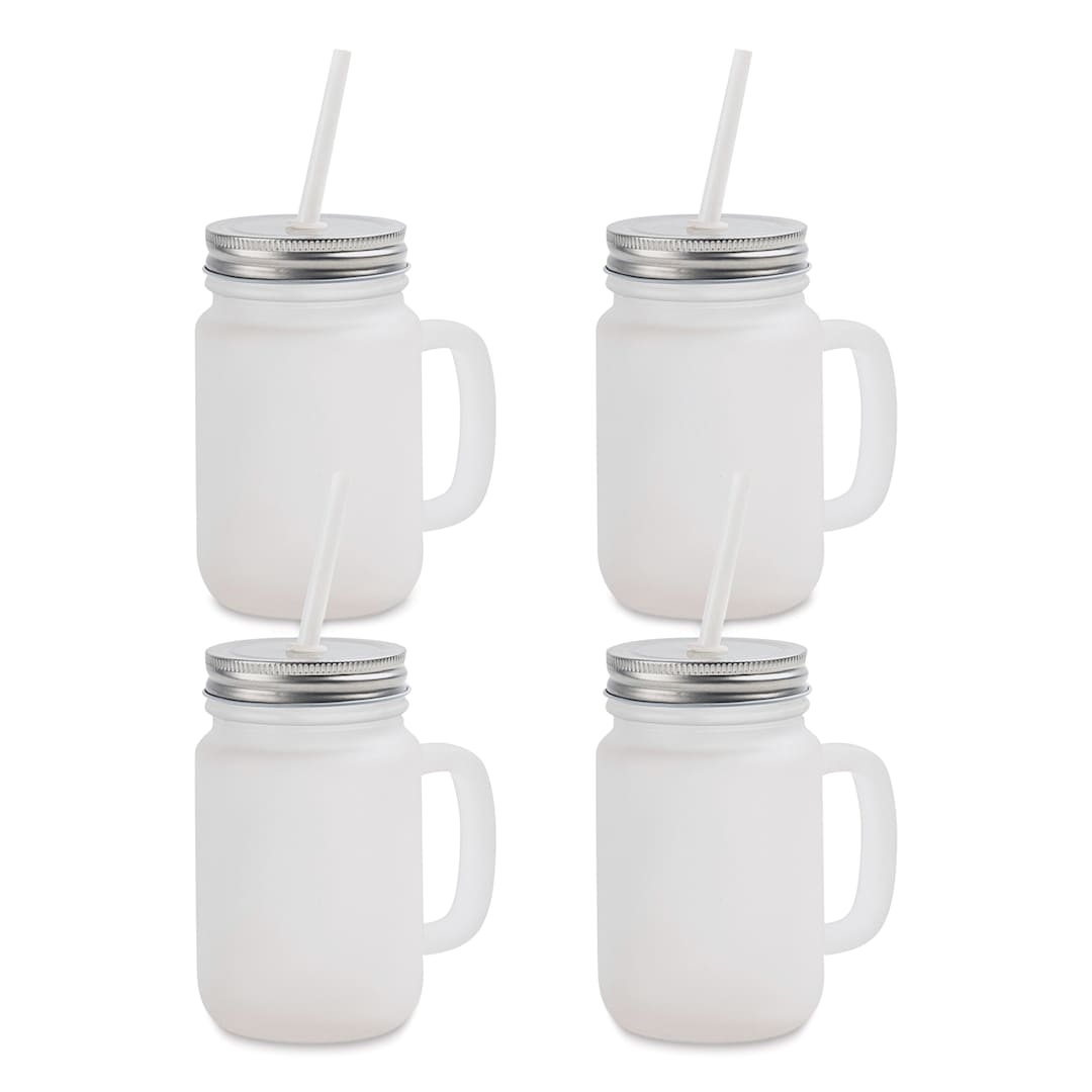 Open in modal - Craft Express Sublimation Printing Mason Jars - 12 oz, Pkg of 4