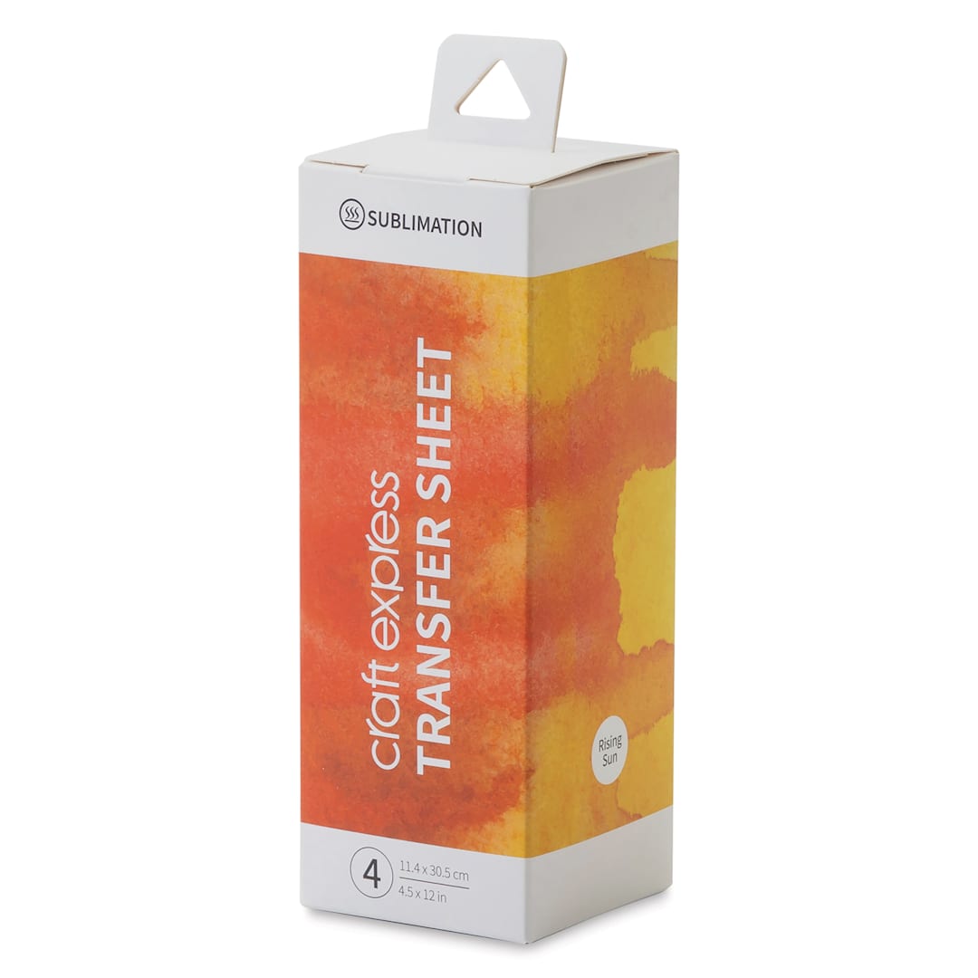 Open in modal - Craft Express Sublimation Pattern Transfer Sheets - Rising Sun, 4-1/2" x 12", Pkg of 4 front of box