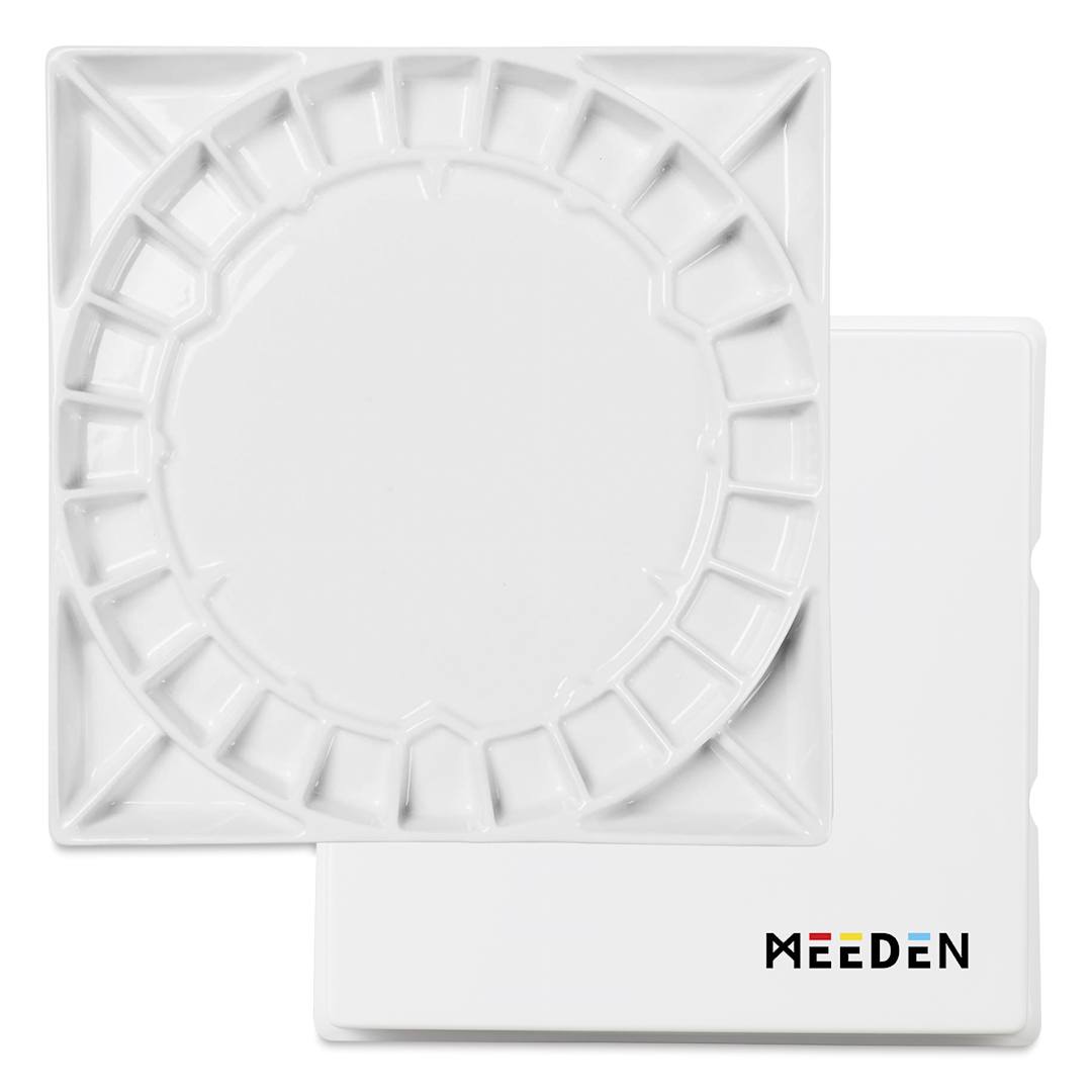 Open in modal - Meeden Heavy Duty Studio Porcelain Paint Palette wtih plastic lid