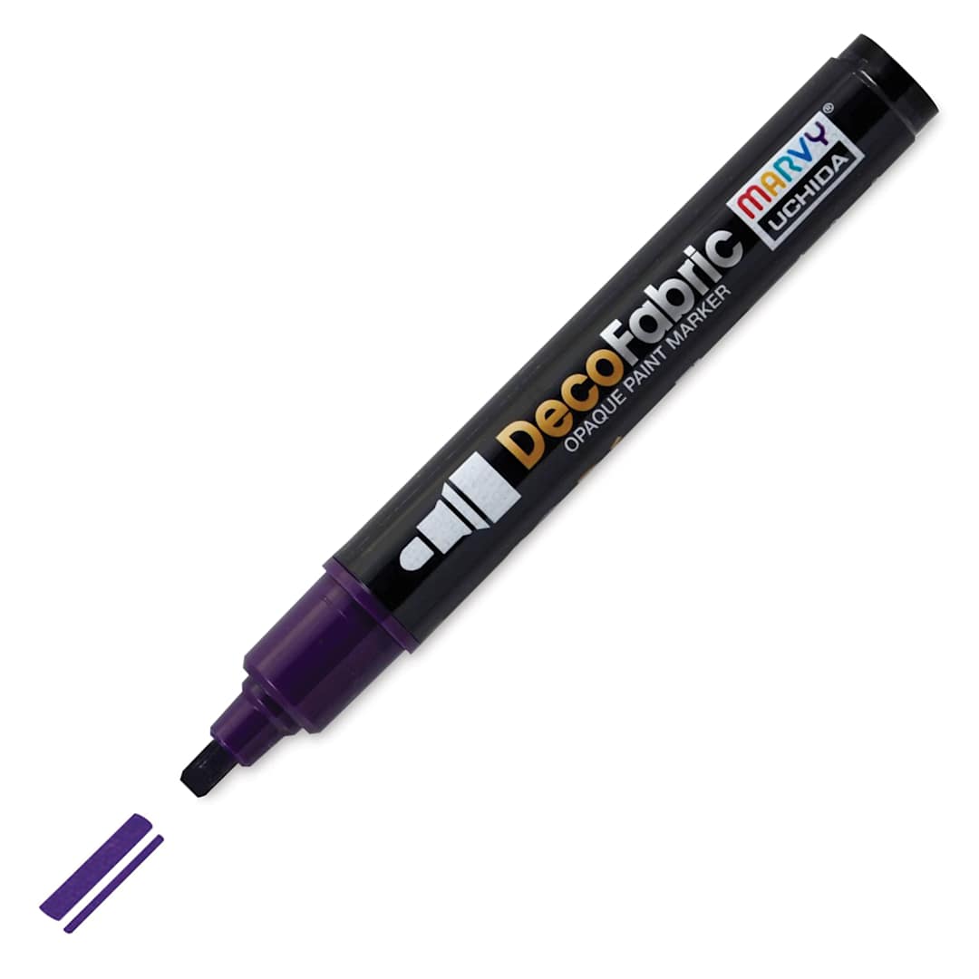 Open in modal - Marvy Uchida DecoFabric Opaque Paint Marker - Violet, Medium Tip