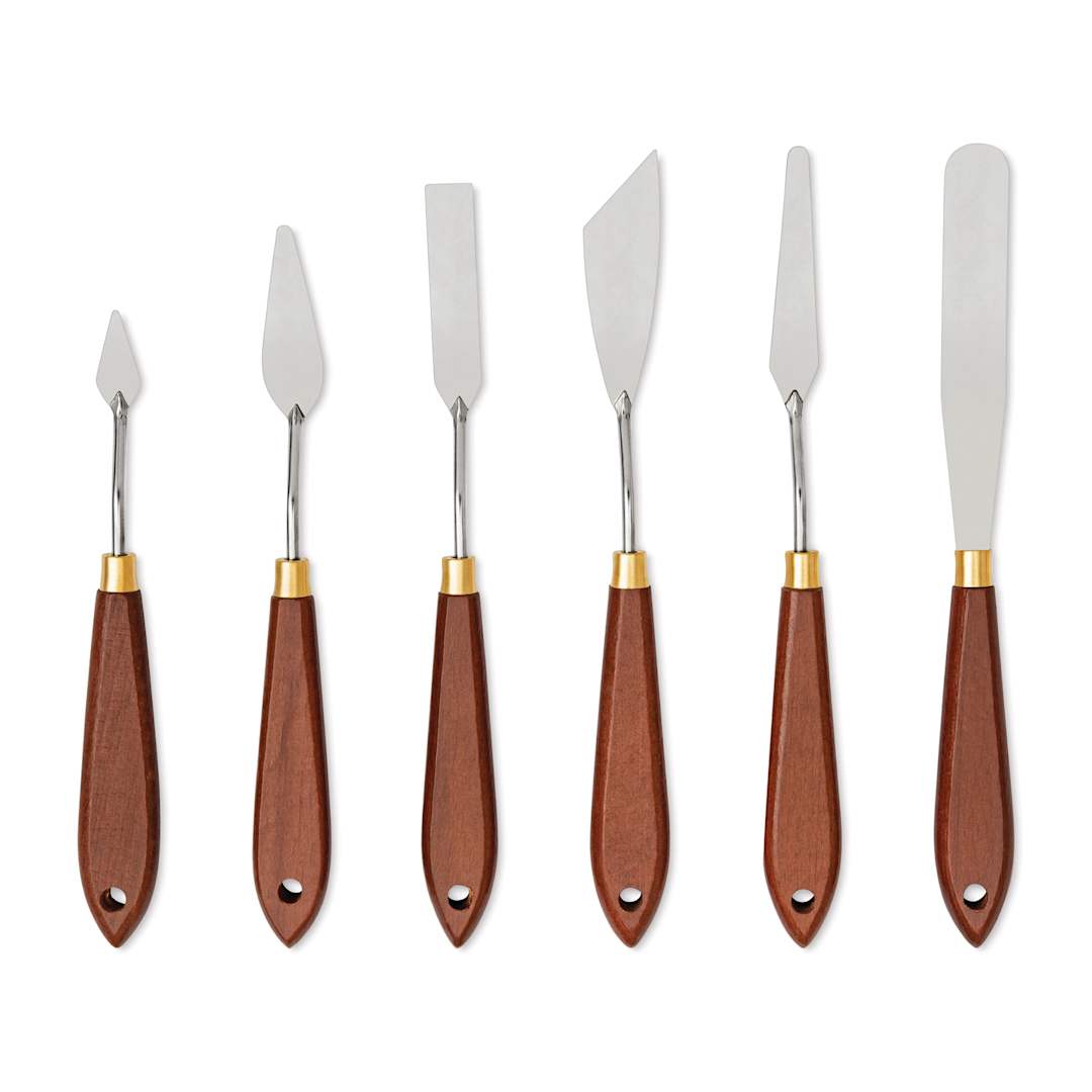 Open in modal - Liquitex Basics Metal Painting Knives - Set of 6 (set contents)