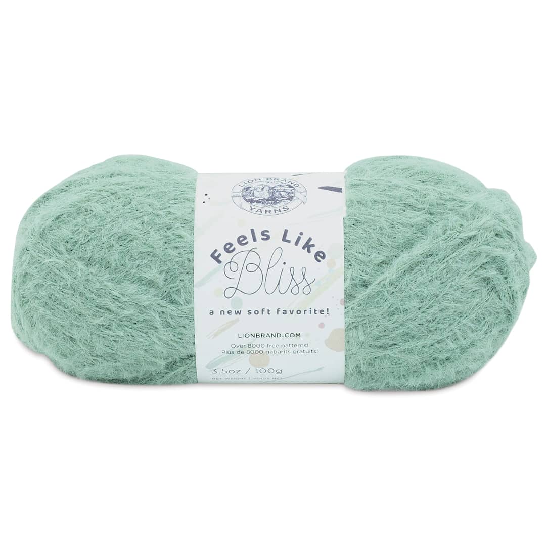Open in modal - Lion Brand Feels Like Bliss Yarn - Sage, 109 yards