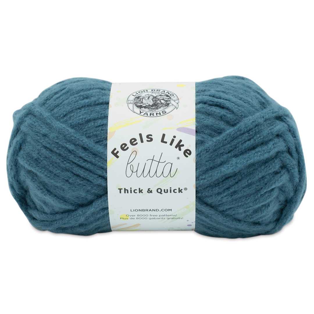 Open in modal - Lion Brand Feels Like Butta Thick & Quick Yarn - Orion Blue