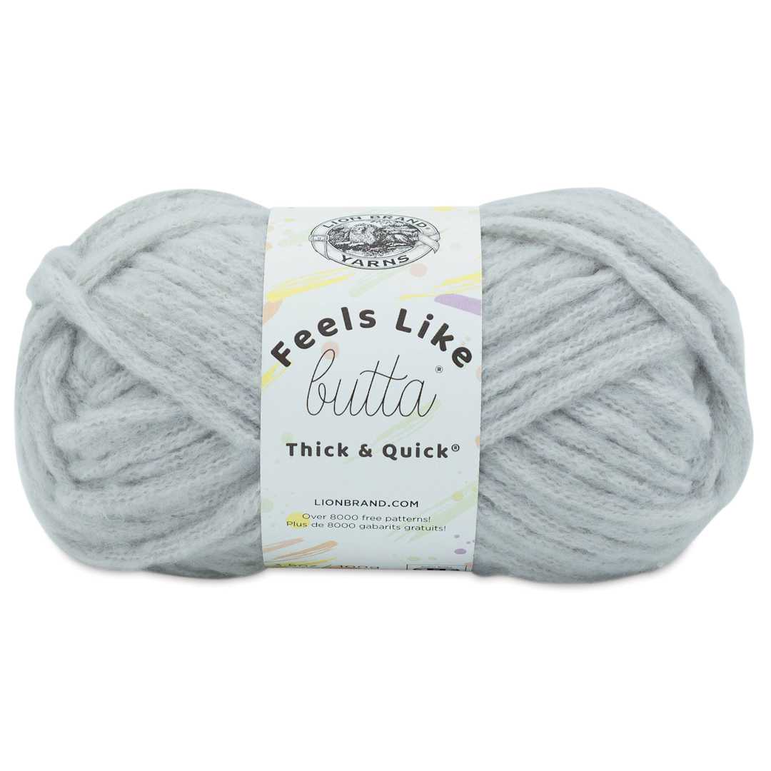 Open in modal - Lion Brand Feels Like Butta Thick & Quick Yarn - Quiet Grey