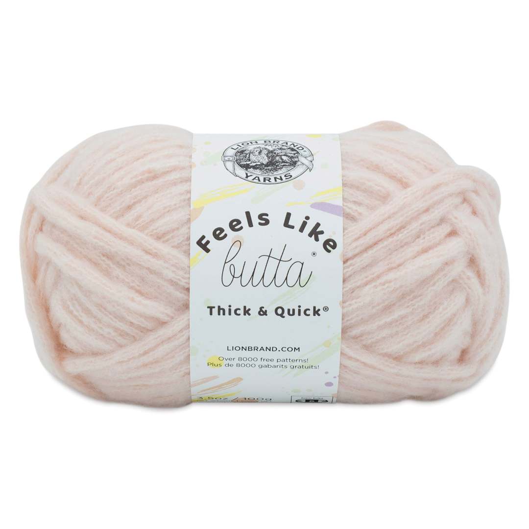 Open in modal - Lion Brand Feels Like Butta Thick & Quick Yarn - Peach Blush