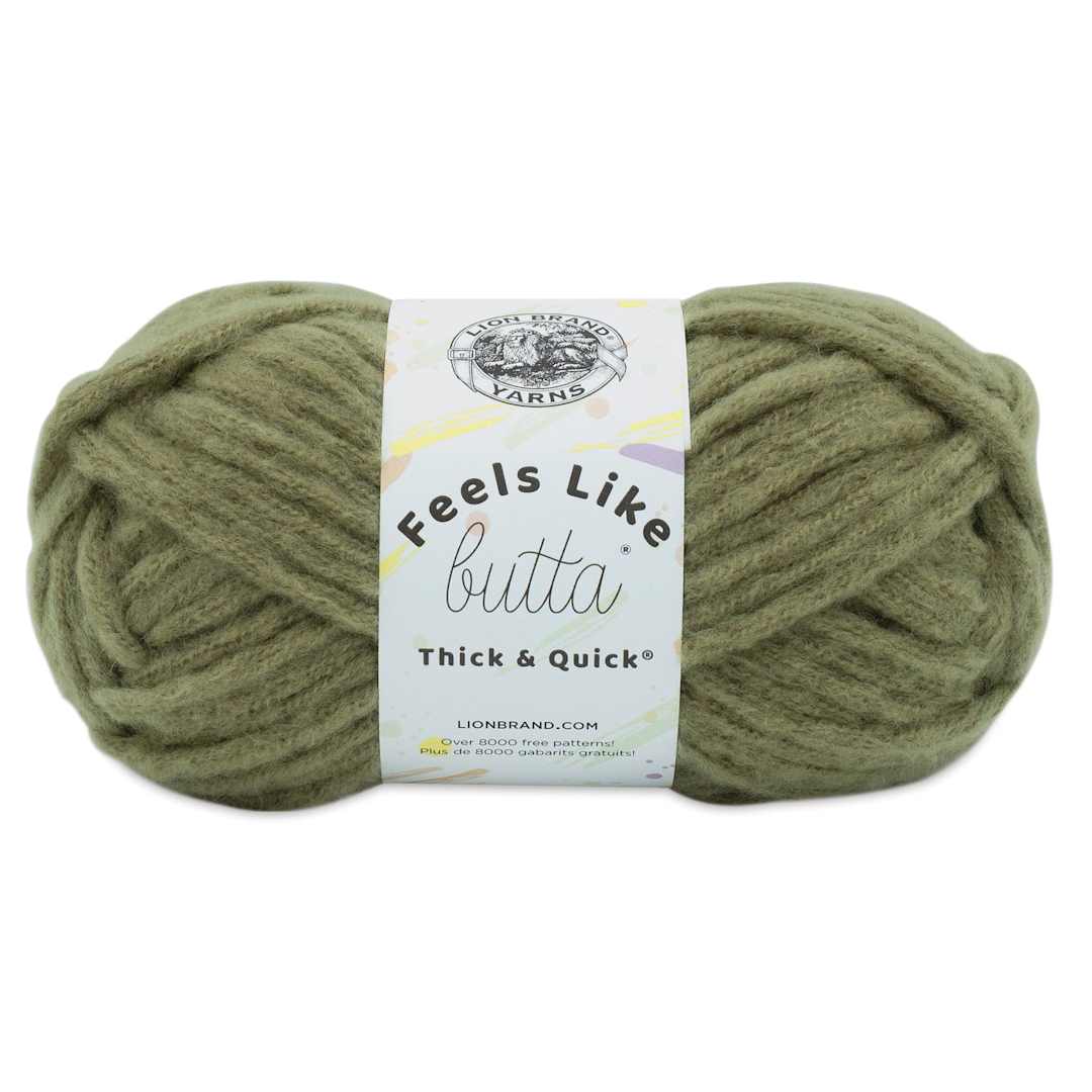 Open in modal - Lion Brand Feels Like Butta Thick & Quick Yarn - Olive