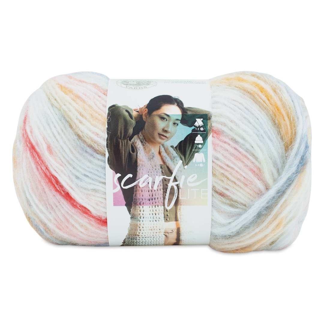 Open in modal - Lion Brand Scarfie Lite Yarn - Tartan