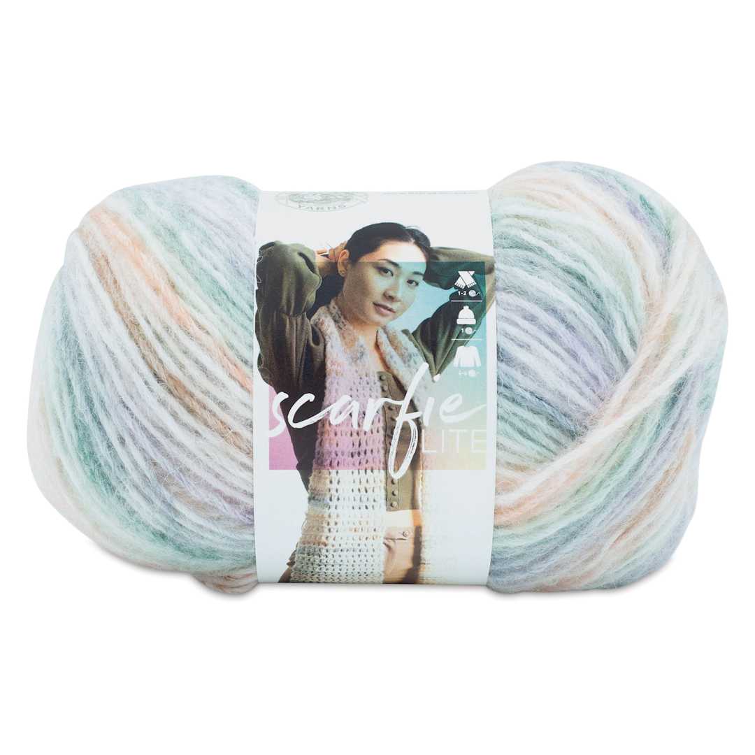 Open in modal - Lion Brand Scarfie Lite Yarn - Tiger Lily