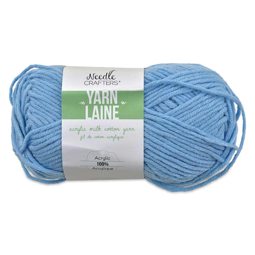 Open in modal - Needle Crafters Milk Cotton Yarn - Light Blue, front of the packaging