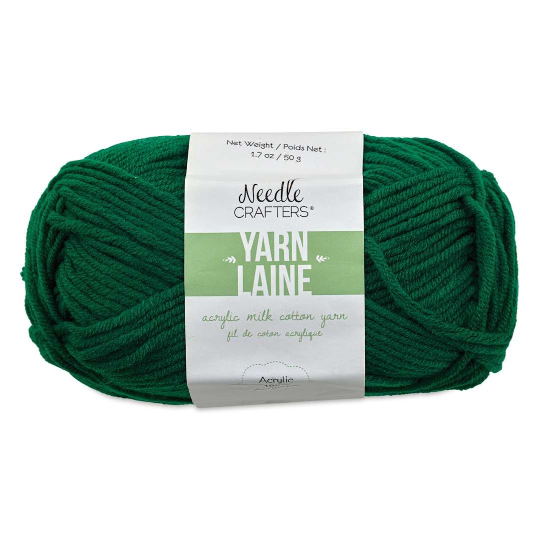 Open in modal - Needle Crafters Milk Cotton Yarn - Hunter Green, front of the packaging
