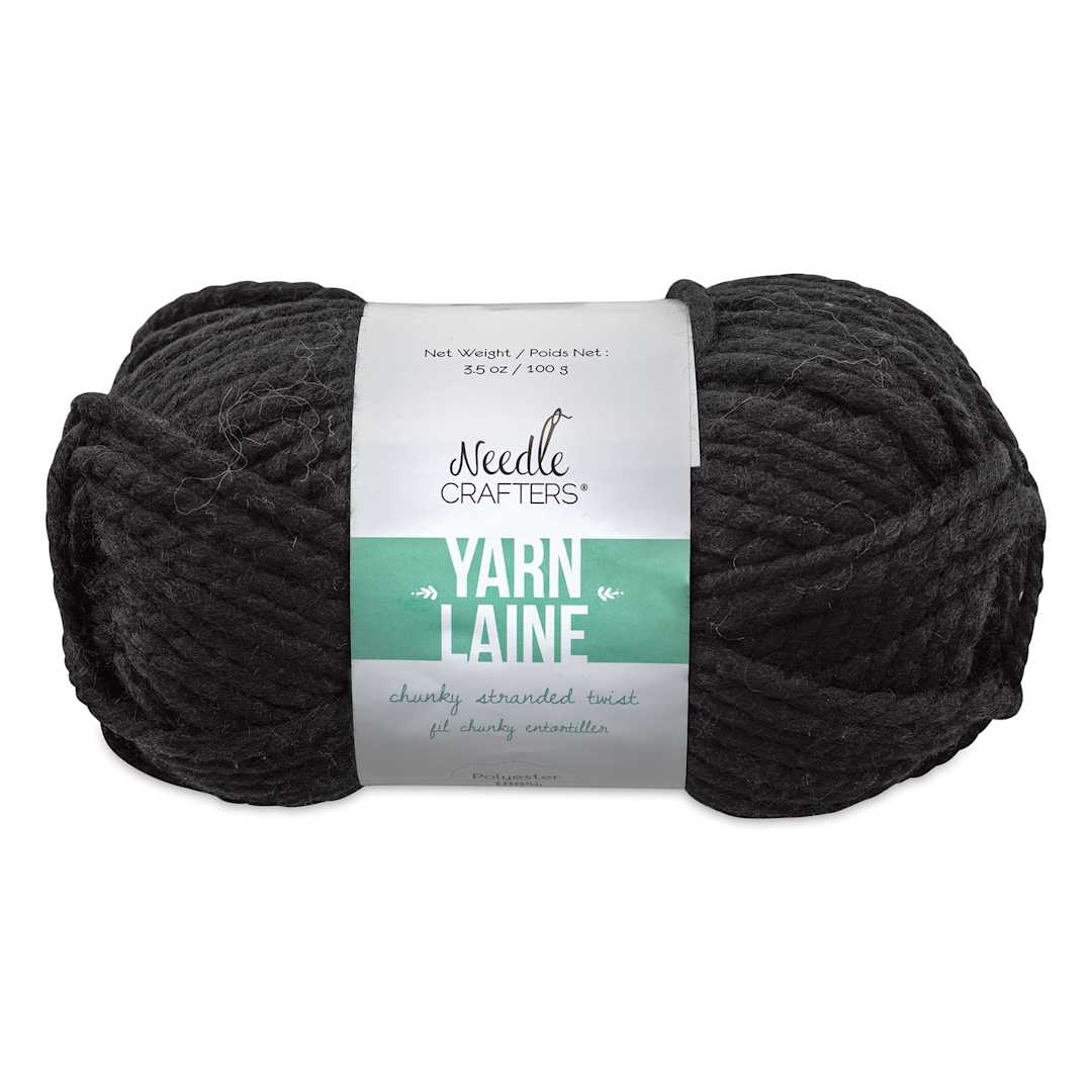 Open in modal - Needle Crafters Chunky Standard Twist Yarn - Black, front of the packaging