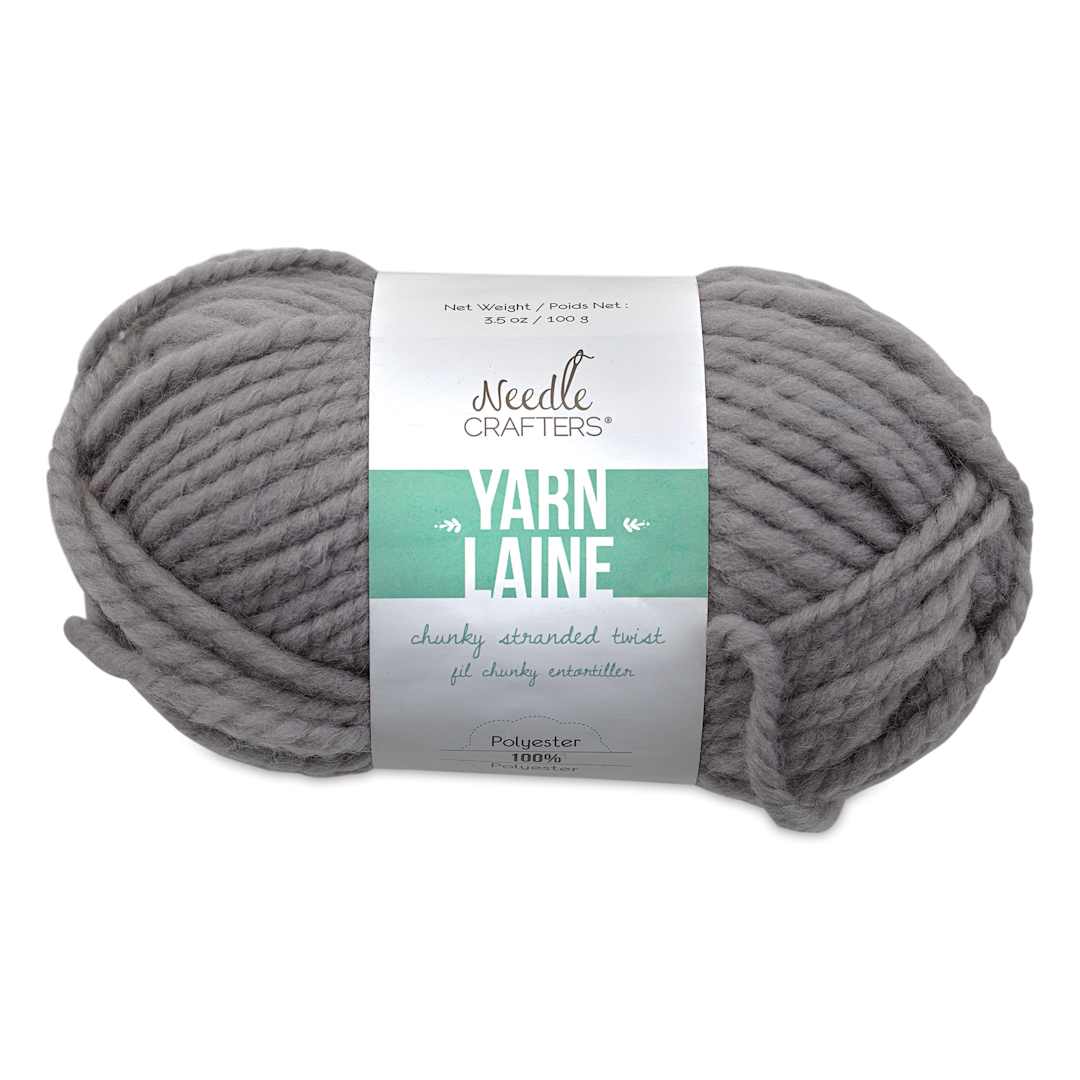 Open in modal - Needle Crafters Chunky Standard Twist Yarn - Grey, front of the packaging