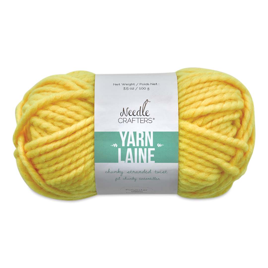 Open in modal - Needle Crafters Chunky Standard Twist Yarn - Sunny Yellow, front of the packaging