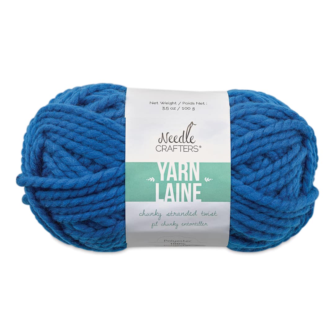 Open in modal - Needle Crafters Chunky Standard Twist Yarn - Royal Blue, front of the packaging