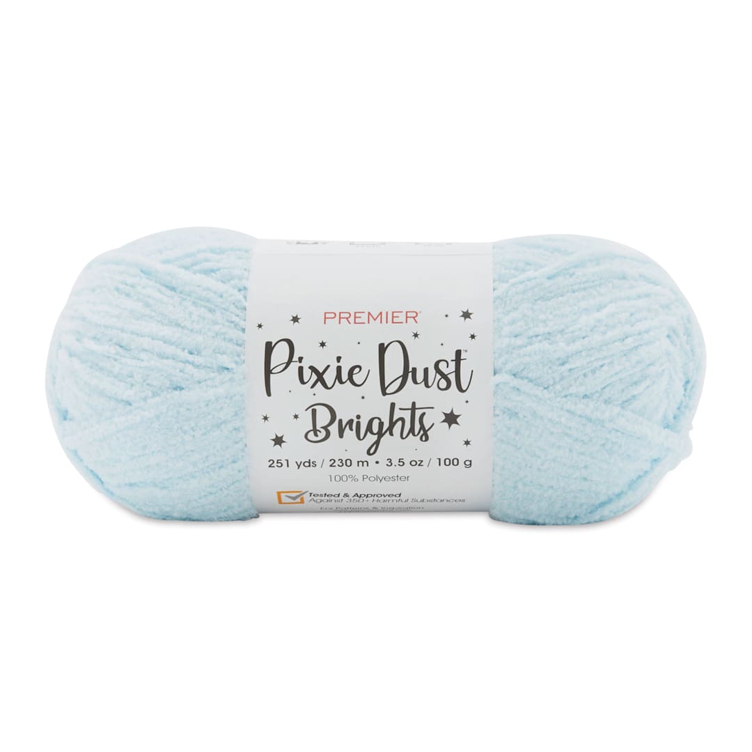 Open in modal - Premier Yarn Pixie Dust Brights Yarn - Sky, 251 yds