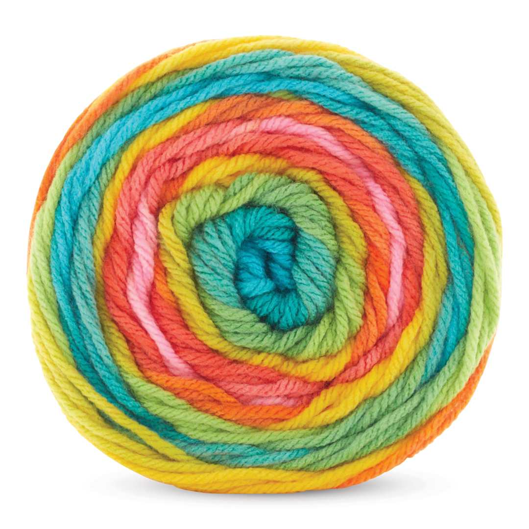 Open in modal - Premier Yarn Sweet Roll Vivid Yarn - Moon Beam, 174 yds, rolled up yarn seen from above