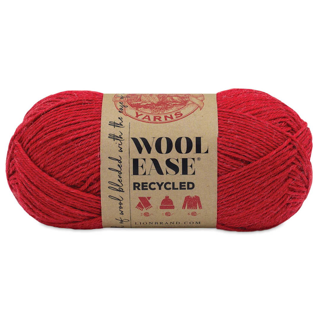 Open in modal - Lion Brand Wool-Ease Recycled Yarn - Red, 196 yds