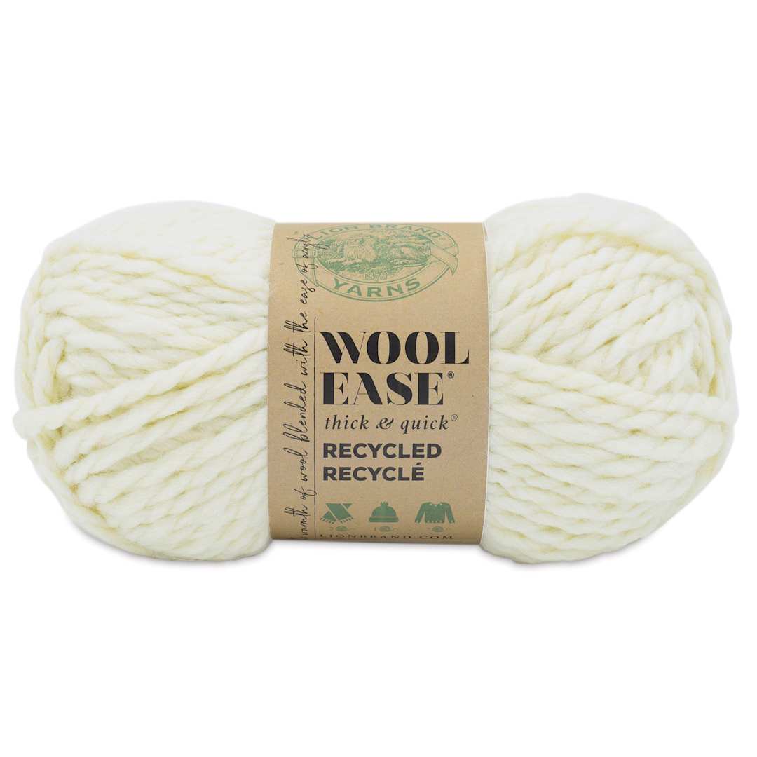 Open in modal - Lion Brand Wool Ease Thick & Quick Recycled Yarn - Cream, 106 yds