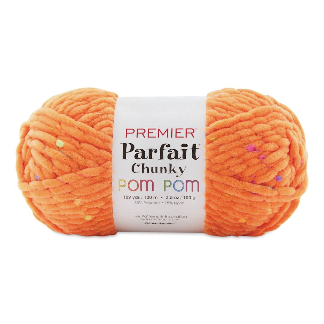 Open in modal - Premier Yarn Parfait Chunky Pom Pom Yarn - Citrus Burst, 109 yds