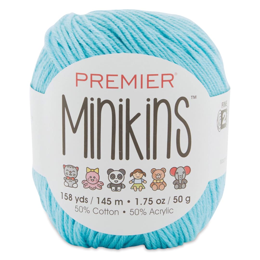 Open in modal - Premier Yarn Minikins Yarn - Sky Blue, 158 yds