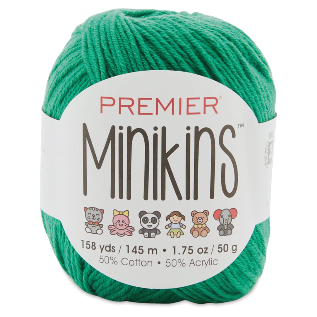 Open in modal - Premier Yarn Minikins Yarn - Green, 158 yds