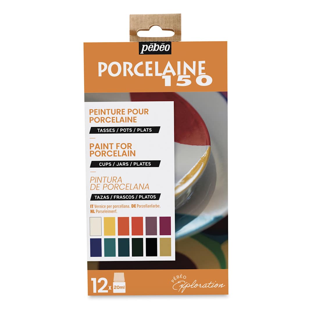 Open in modal - Pebeo Porcelaine 150 Paints - Exploration Set, Set of 12, 20 ml bottle