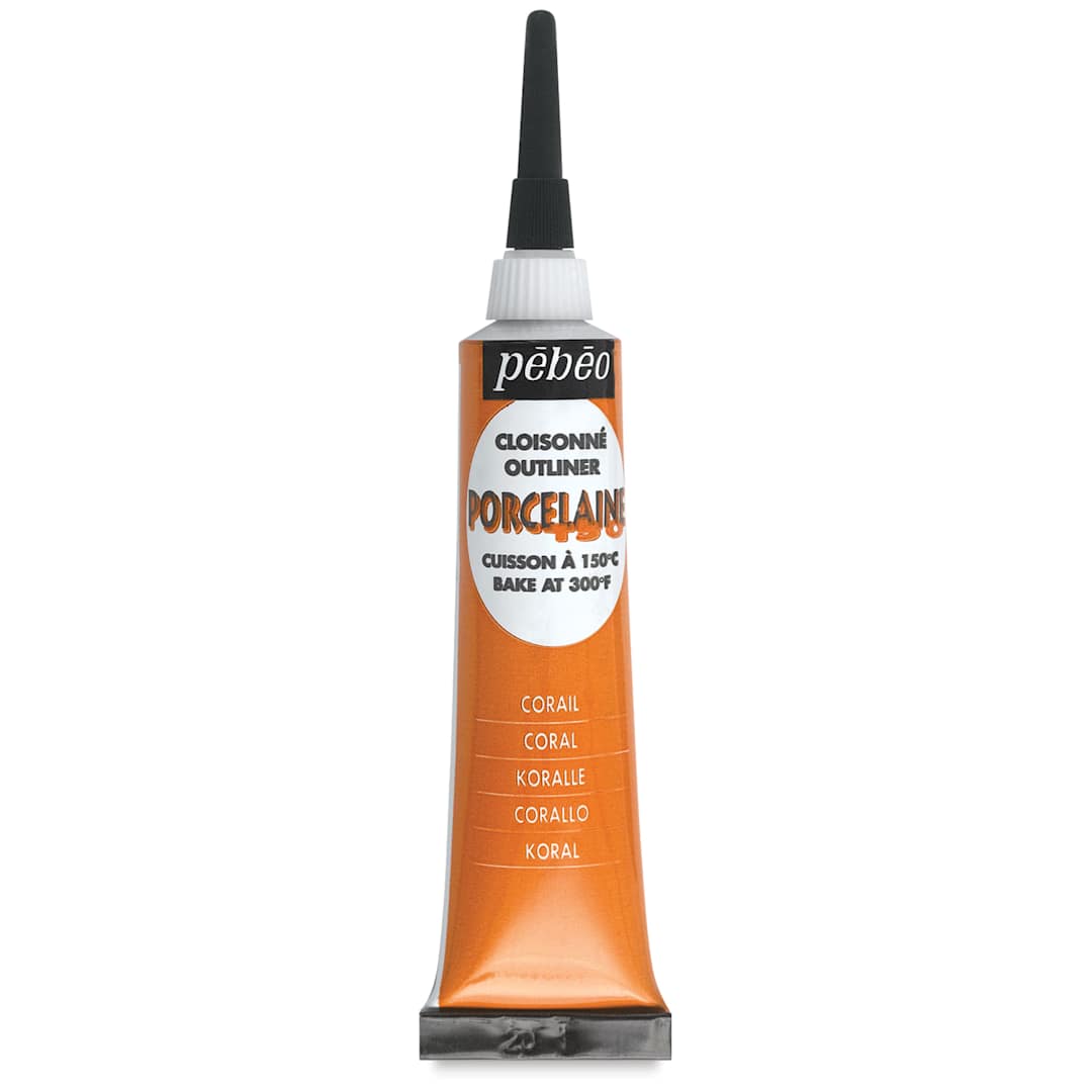 Open in modal - Pebeo Porcelaine 150 Outliner - Coral, 20 ml tube
