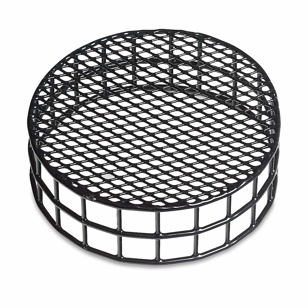 Open in modal - Bob Ross Brush Cleaning System - Top view of round Cleaning rack