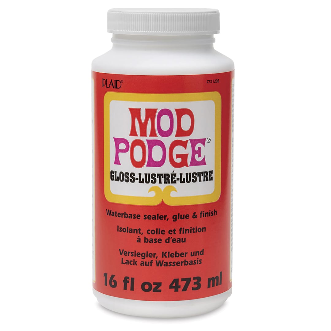Open in modal - Plaid Mod Podge - Gloss Finish, Pint, front of the jar