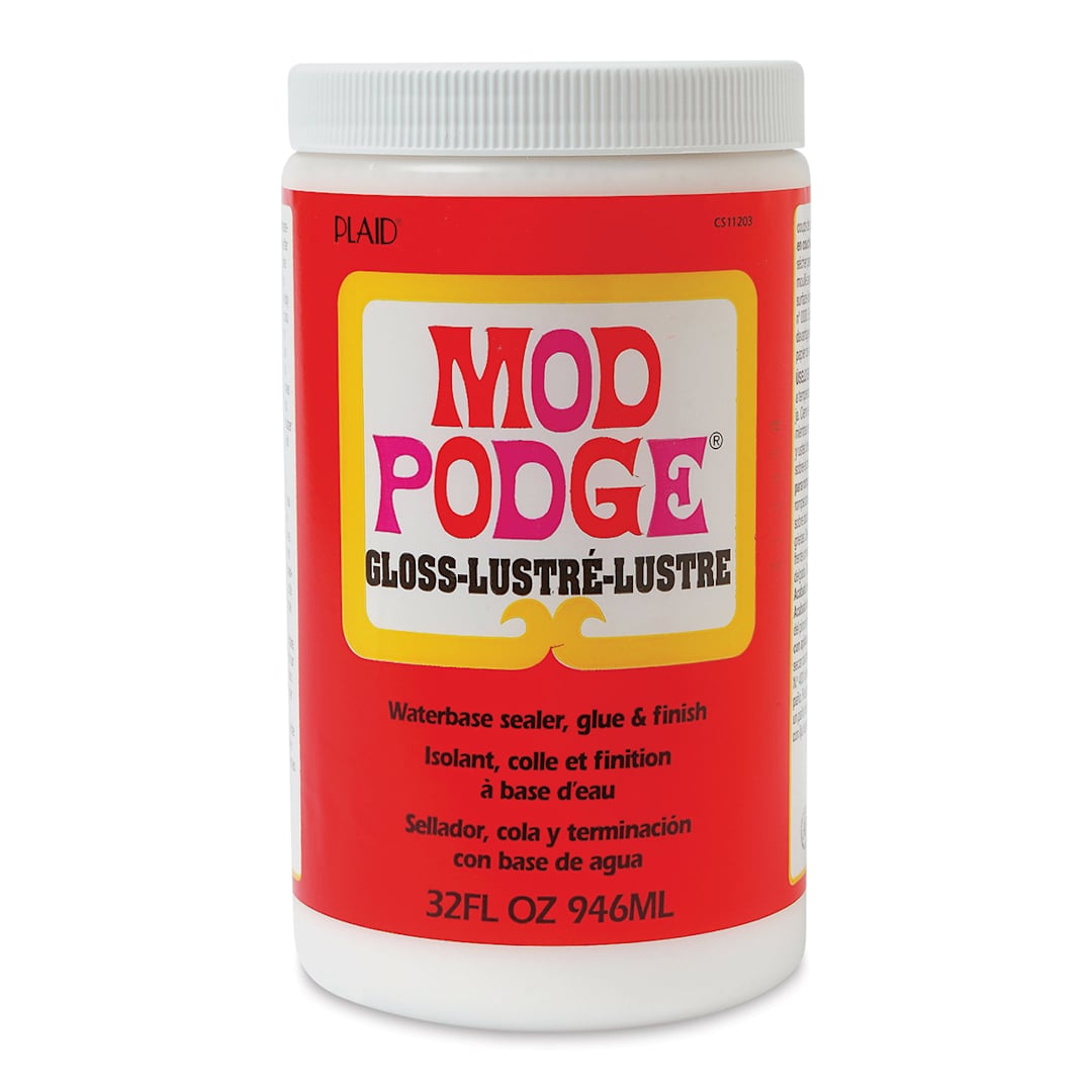 Open in modal - Plaid Mod Podge - Gloss Finish, Quart, front of the jar