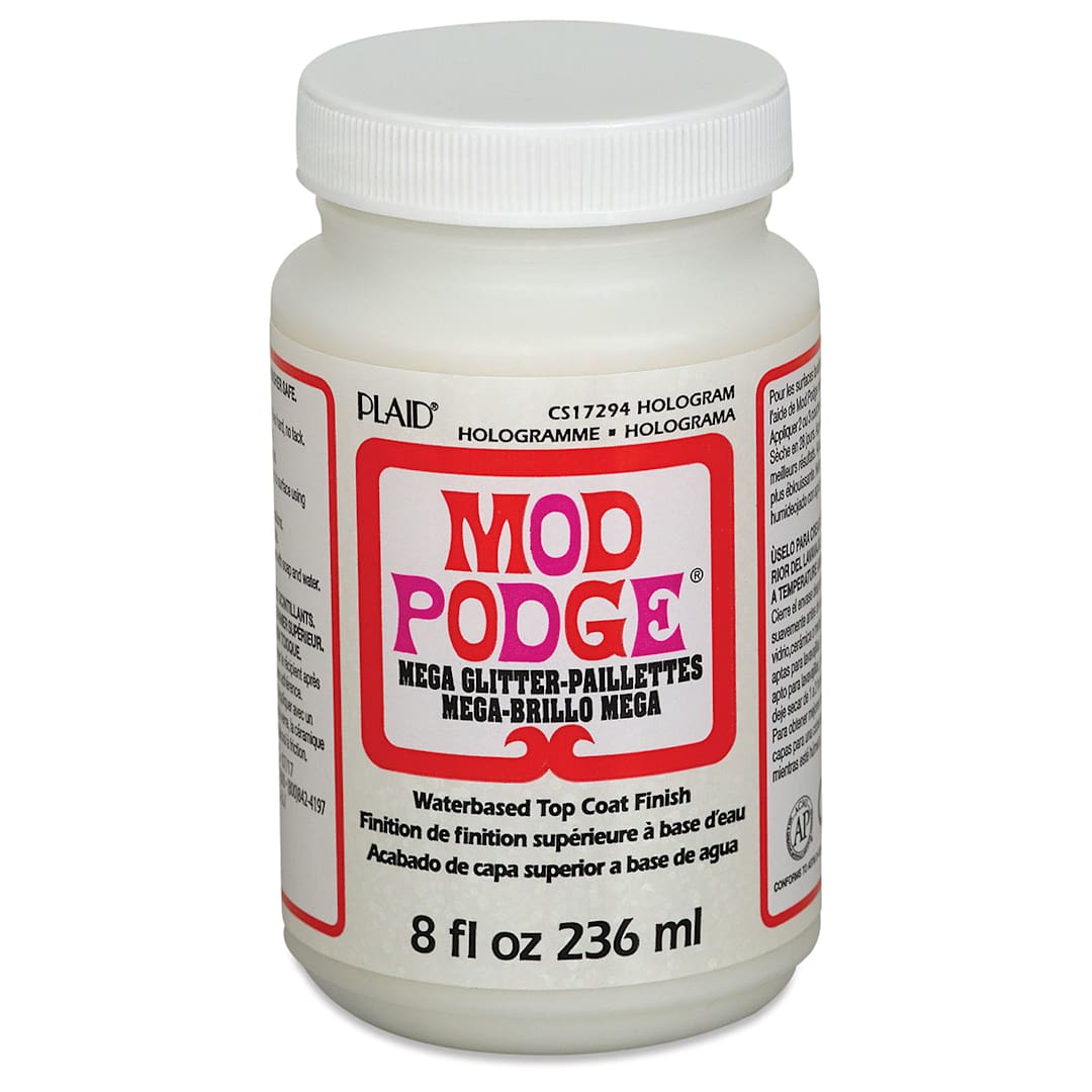 Open in modal - Mod Podge Mega Glitter Top Coat - Hologram, front of the packaging