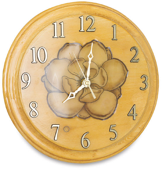 Open in modal - Finished Clock with Envirotex Lite Epoxy Resin applied