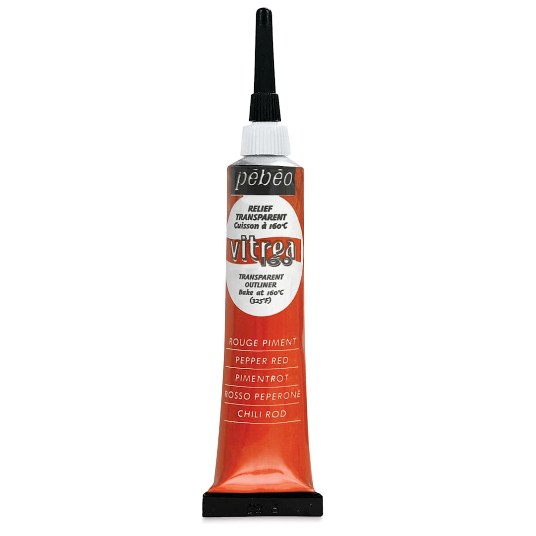 Open in modal - Pebeo Vitrea 160 Outliner - Pepper Red, Outliner, 20 ml tube