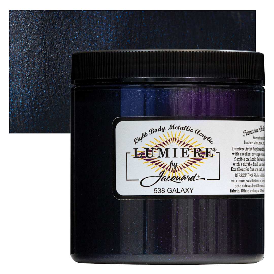 Open in modal - Jacquard Lumiere Acrylic - Galaxy, 8 oz Jar and swatch