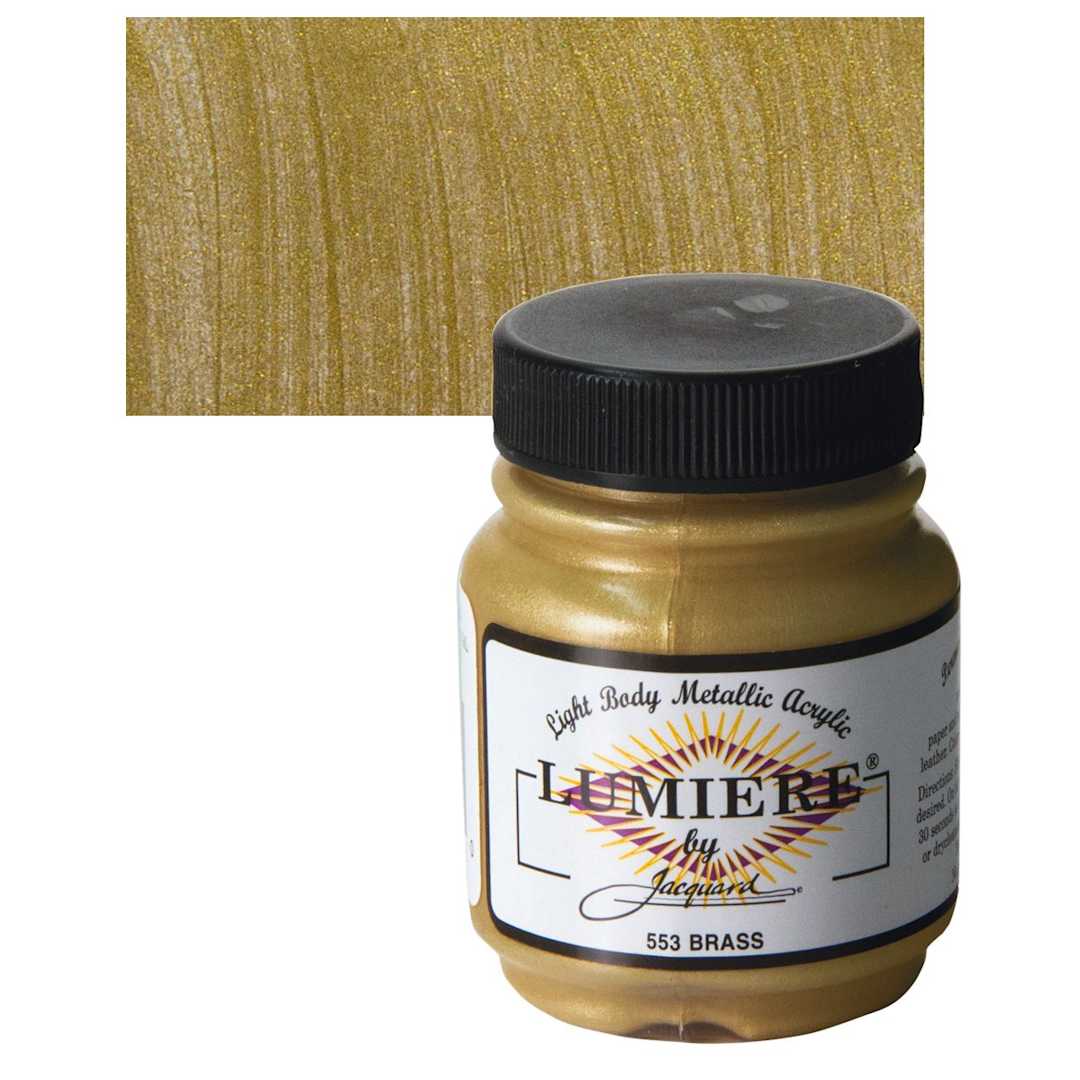 Open in modal - Jacquard Lumiere Acrylic - 2.25 oz, Metallic Brass and swatch