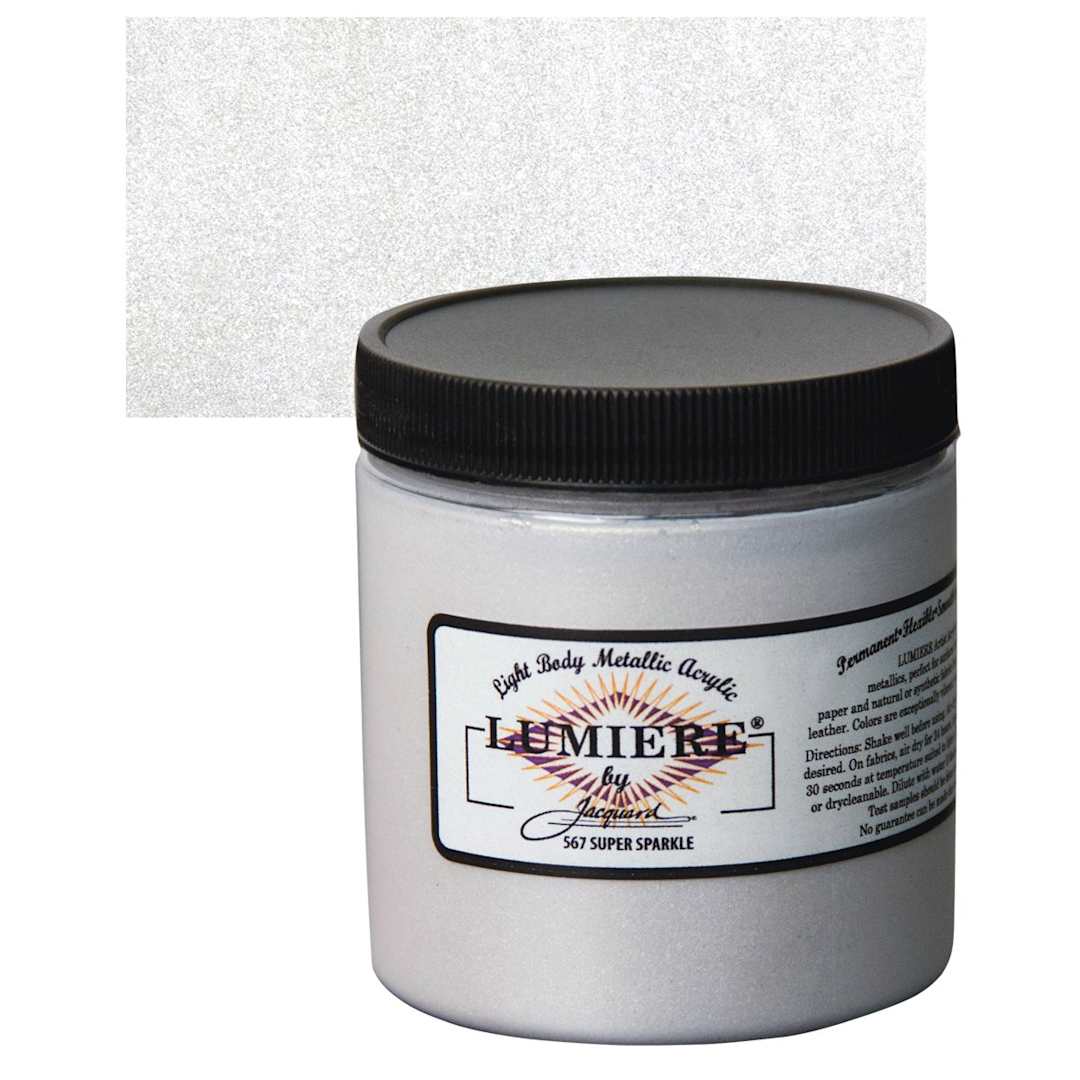 Open in modal - Jacquard Lumiere Acrylic - Super Sparkle, 8 oz Jar and swatch