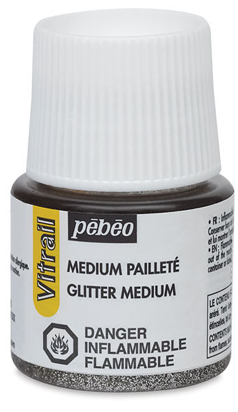 Open in modal - Pebeo Vitrail Paint - Glitter Medium 45 ml bottle shown