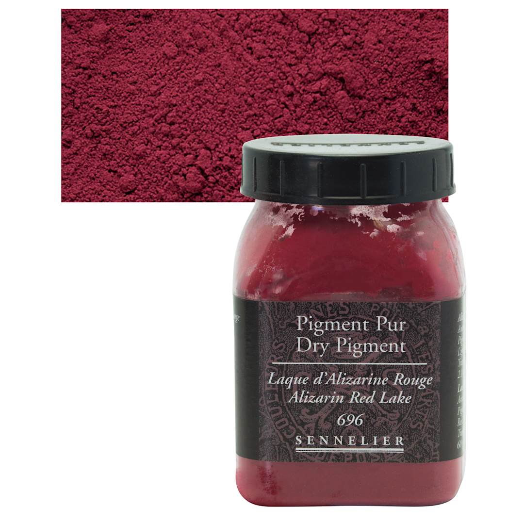 Open in modal - Sennelier Dry Pigment - Alizarin Red Lake, 60 g jar and swatch