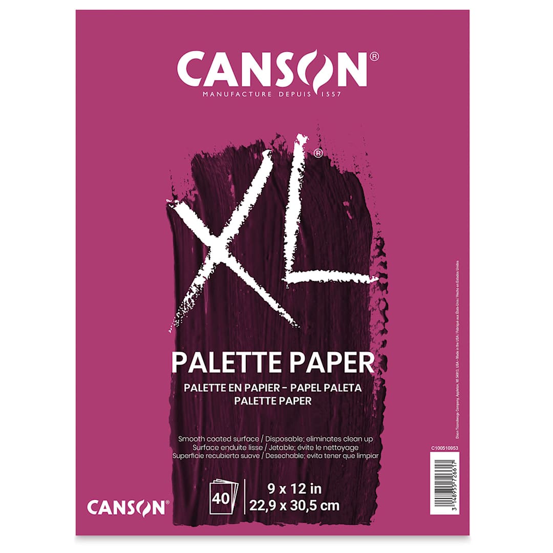 Open in modal - Canson XL Disposable Palette - 9" x 12", 40 Sheets