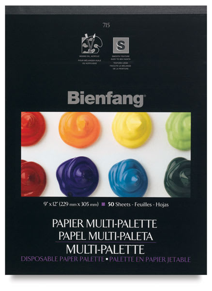 Open in modal - Bienfang Multi-Palette - Front of pad of 50 disposable Palette sheets shown