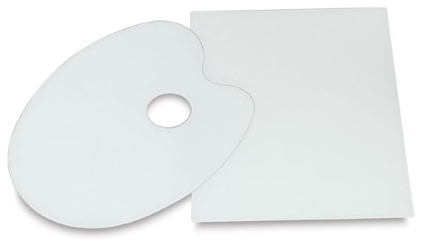 Open in modal - Amaco Paragona Glass Artist Palettes - oval and rectangle