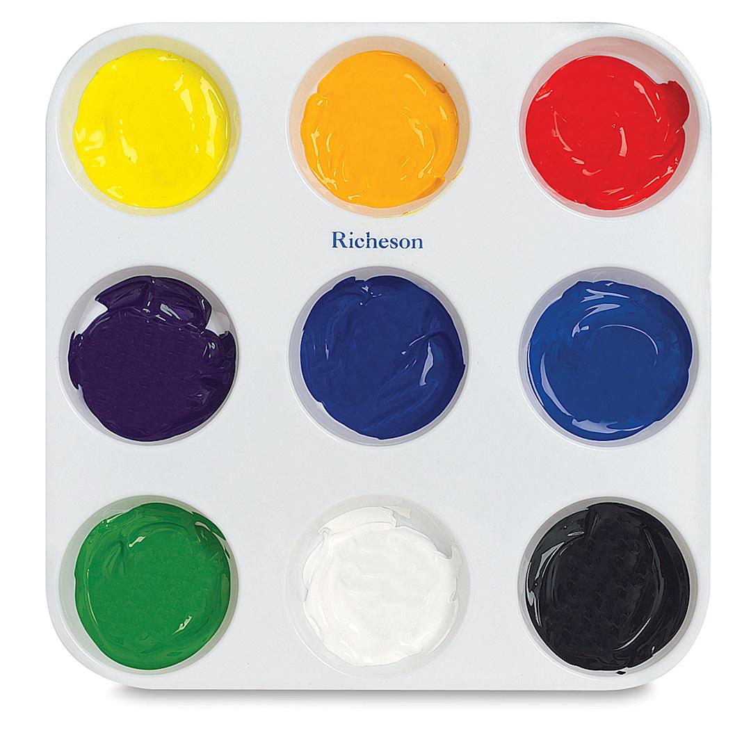 Open in modal - Richeson Muffin Pan - 10 3/4" x 10 3/4", White, 9 Wells