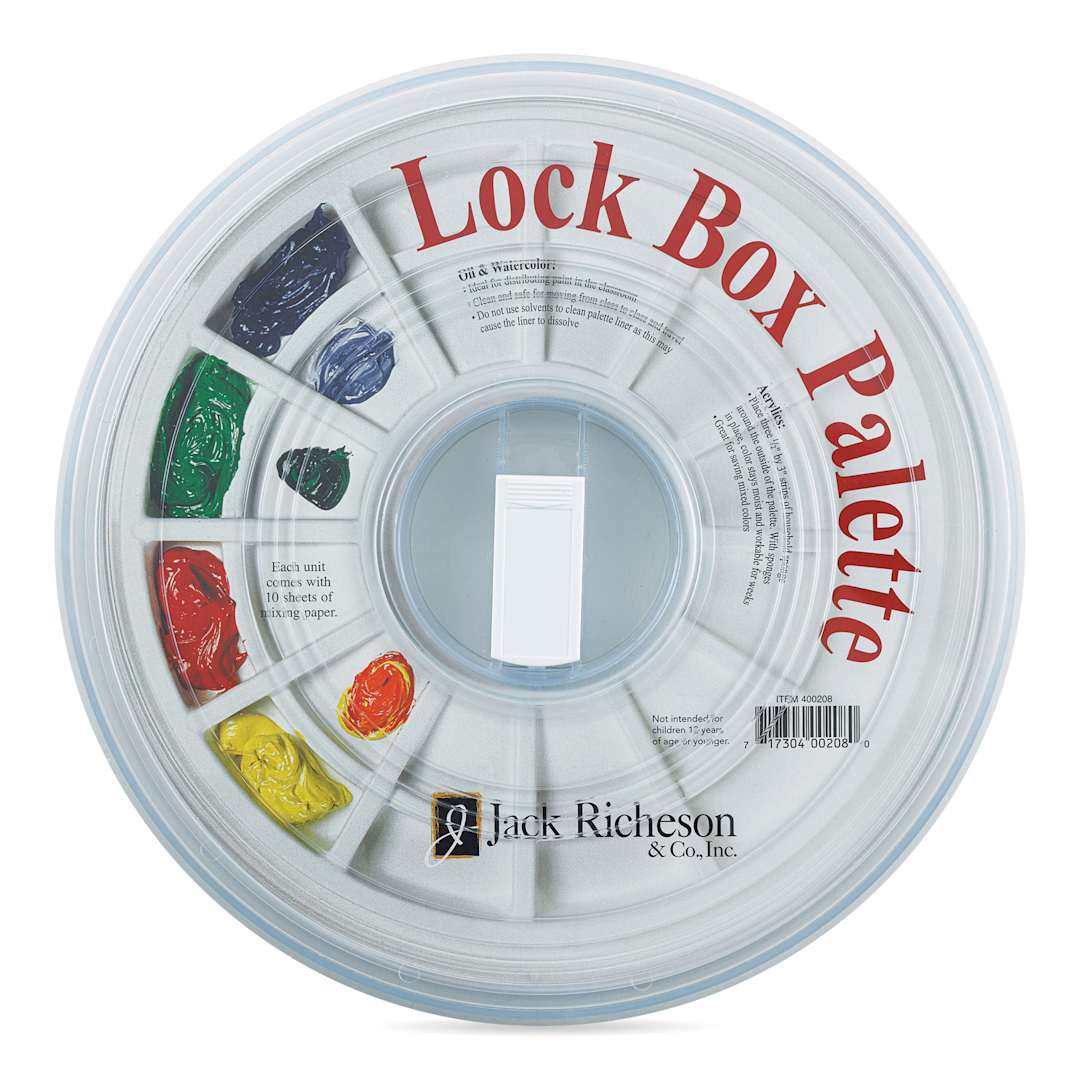 Open in modal - Richeson Lock Box Palette - With 24 Well Insert an 10 Sheet Disposable Mixing Sheet Pad