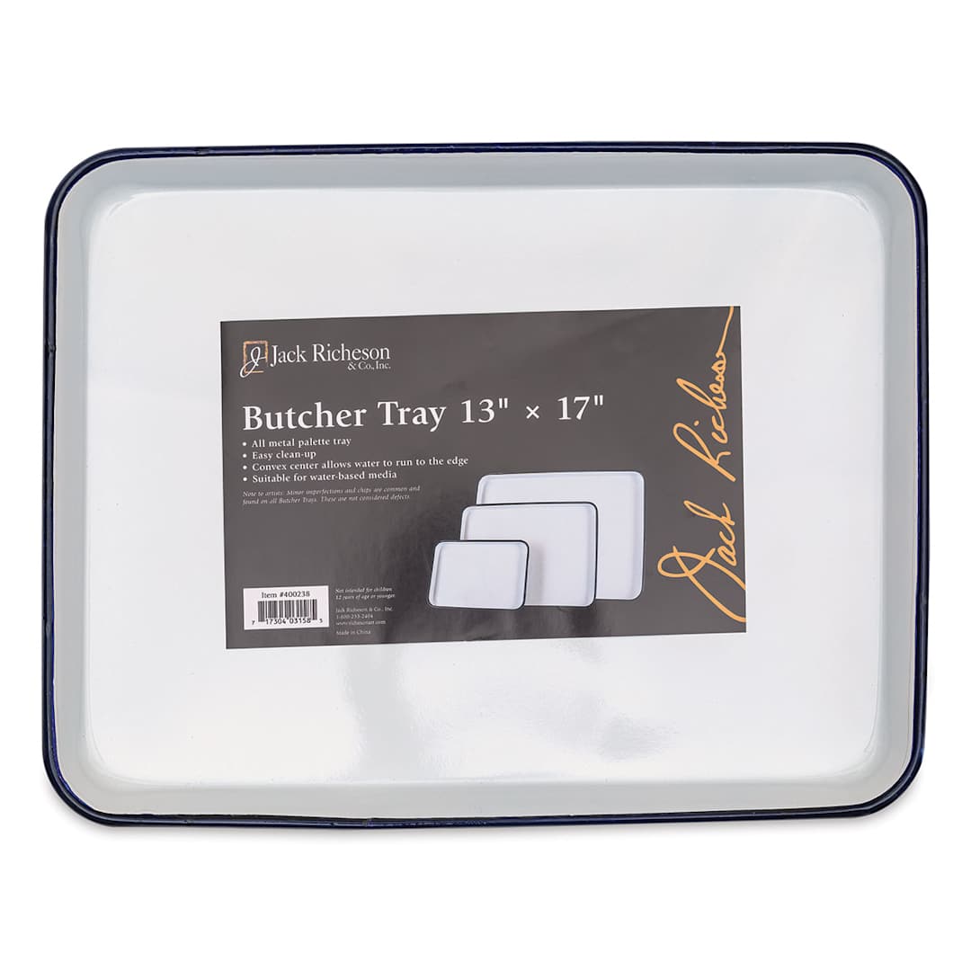 Open in modal - Richeson Butcher Tray Palette - 17" x 13" with label