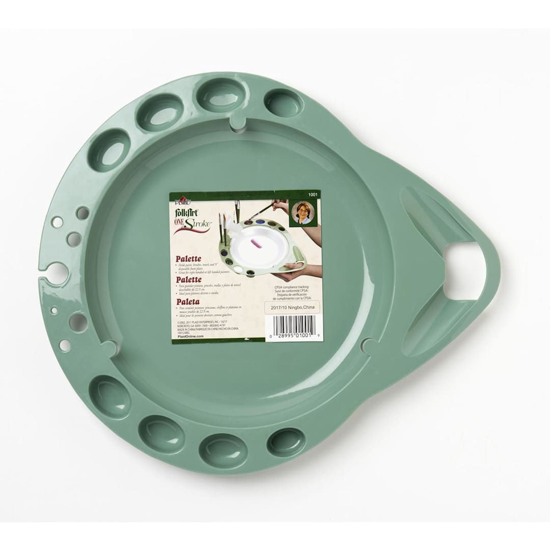 Open in modal - One Stroke Palette Uses 9" Disposable Picnic Plate - Peggable