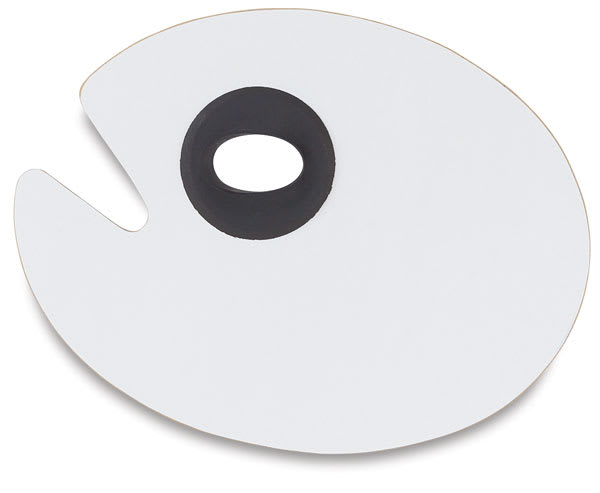 Open in modal - Richeson White Melamine Palettes - Single Oval Palette shown