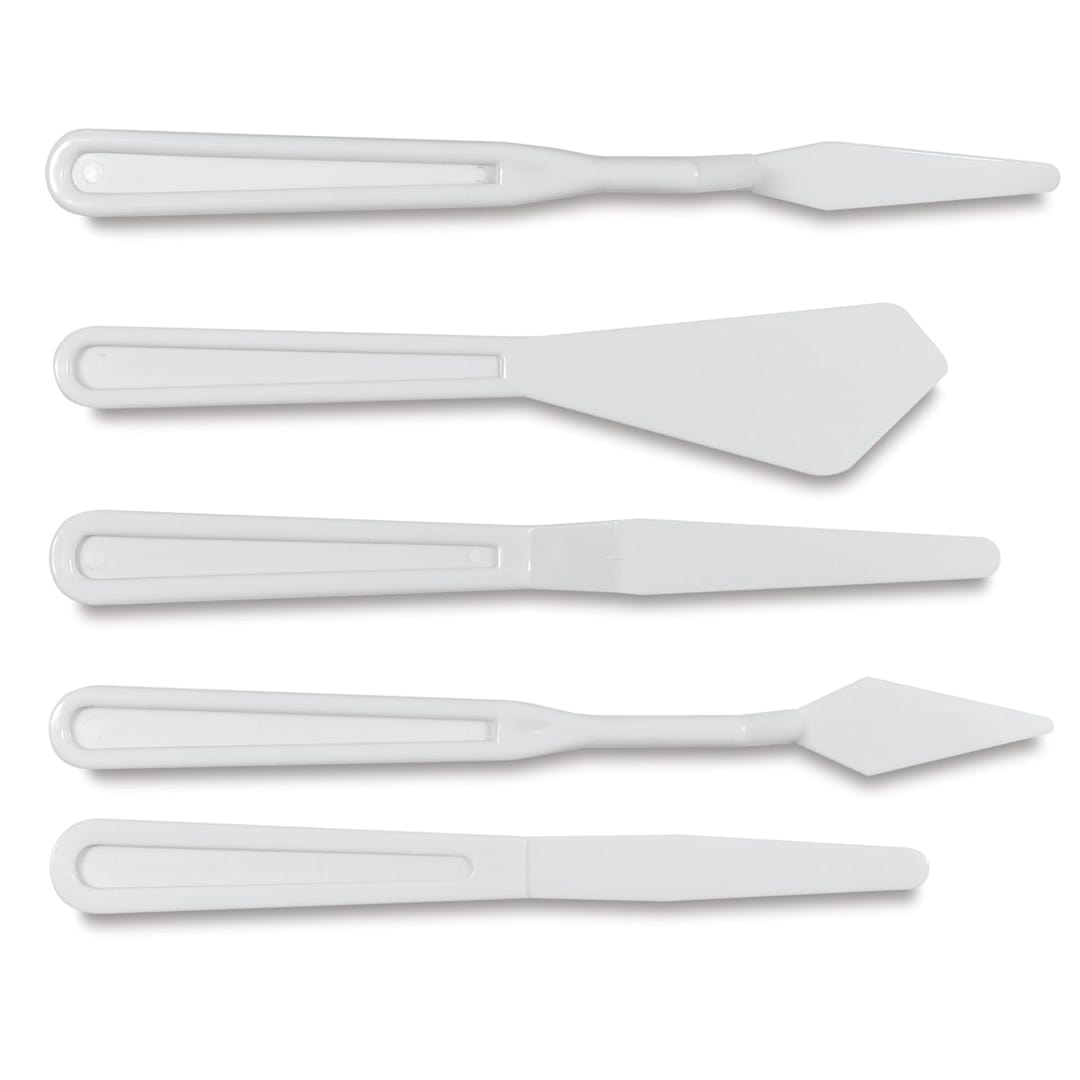 Open in modal - Reeves Plastic Palette Knife Set